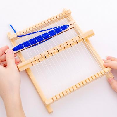 China DIY TOY Diy Hand Knitting Machine Wooden Loom Toys Children Weaving New Educational Children Learning Toys for sale