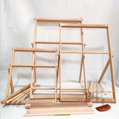 China DIY TOY Large Diy Hand Knitting Machine Wooden Loom Toys Children Kids Weaving Toys for sale