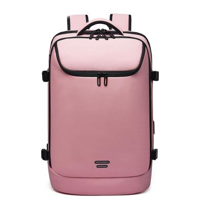 China With USB Fashion Custom Carry On Travel Pink Backpack For Women Water  Resistant Higher Quality Women's Backpack On Airline for sale