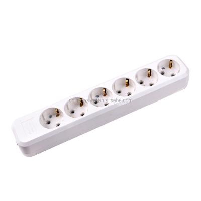 China YW-5816 European Residential/General Purpose Plug Outlet, 6 Gang Plug, Grounding Plug for sale