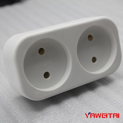 China YW7372 EU residential/general purpose adapter, 4 pin plug socket, EU travel adapters for sale