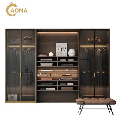 China (Size) European Design Adjustable Luxury Bedroom Furniture Walk In Closet Wardrobe Cabinets for sale