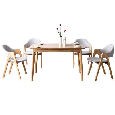 China Modern Minimalist Dining Room Furniture Factory Price Modern Wooden Expandable Dining Table Set Dining Table Set 6 Seater for sale