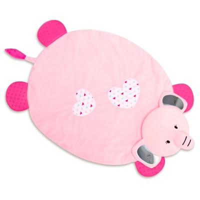 China New Design PORTABLE Soft Plush Cattle Baby Play Mat Blanket and Safety Fleece for sale