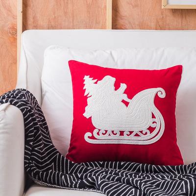 China Custom Viable Logo Printing Pillow Case Christmas Pillow Cover Cushion Cover for sale