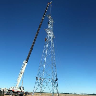 China Electricity Q355/Q255 Steel Galvanized Angel Tower Electric Power Pylon Steel Transmission Line for sale