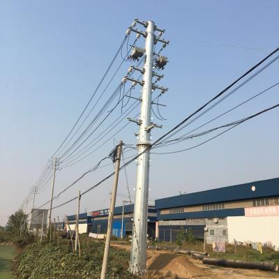 China Q355 / Q255 Steel Hot DIP Galvanized Single Pole Shaped Steel Single Pole Electric Power Transmission Pipe for sale