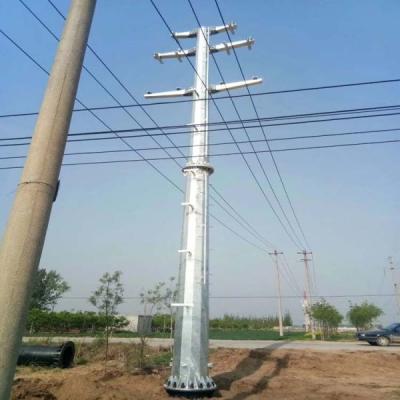 China Electric Power Transmission Factory Price Hot Dip Galvanized 220KV Single Pole Power Transmission Tower for sale