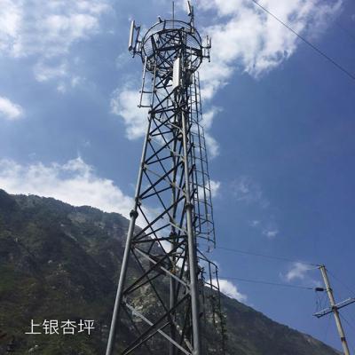 China 25m Galvanized Steel Pipe Form Q355/Q255 Telecom Lattice Telecom Mobile Tower for sale