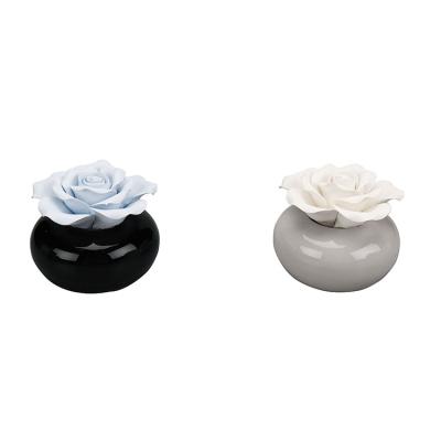 China Wholesale Nordic Minimalist Custom Ceramic Aromatherapy Diffuser Fragrance Volatile Flower Box For Decor Vase Living Room Home Bathroom for sale