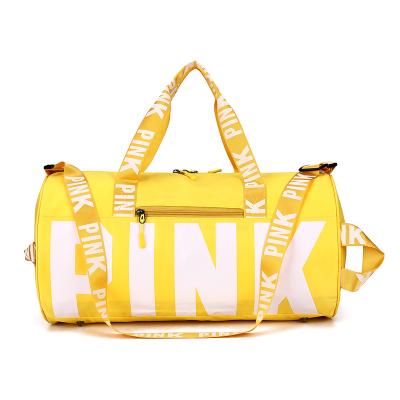 China Fashion Custom Fashion Women Girl Outdoor Activities Travel Bags Luggage Sport Pink Tote Beach Duffel Bag for sale