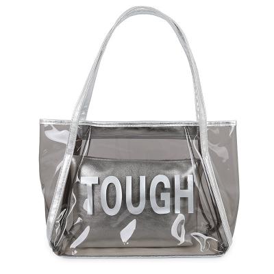 China Fashion Ladies Bag Summer Designer New PVC Portable Jelly Beach Bag Jelly Bag Crystal Transparent Tote Bag for sale