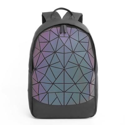 China Durable Wholesale Geometric Luminous Reflective Backpack For Men And Women for sale