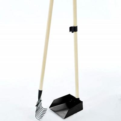 China Viable Wholesale Dog Pooper Scooper Metal Dog Poop Picker, Long Handle Tray and Rake for Pet Waste for sale