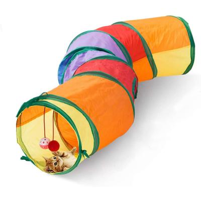 China Amazon Viable Hot Sale Pet Toy S Train Cat Tunnel With 2 Pcs Toy Balls Dog Tunnel High Quality for sale