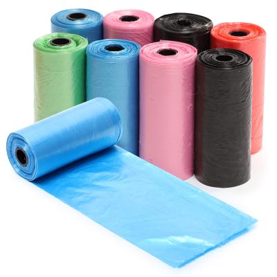 China 20pcs/roll Disposable High Quality Pet Poop Pet Bag PE Plastic Waste Bags for sale