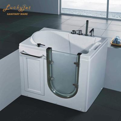 China Durable Free Installation Small Acrylic Glass Door Walk In Tub For The Elderly for sale