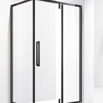 China Eco - Friendly Black Frame Stainless Steel Shower Room With Single Door for sale