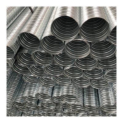 China Liquid Pipe Prestressed Post Tensioning Flat Conduit Galvanized Corrugated Steel Pipe Spiral Pipe Tube Culvert Pipe for sale