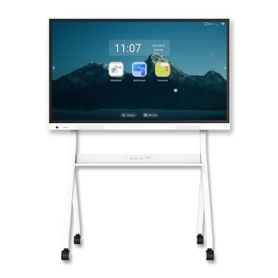 China Video Conferencing / Online Teaching 55 65 Inch 4K UHD Android 8.0 Capacitive Interactive Whiteboard Smart Board With Mobile Support for sale