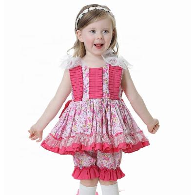 China 2022 Anti-wrinkle children's clothing solid color small and medium-sized children's skirt girls summer dress rose princess Hand-Printed Girl Dresses for sale