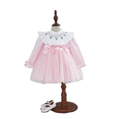 China Spring Washable Girls Dress Wholesale High-end Children's Clothing Wholesale Spanish Mesh Skirt Handmade Lolita Princess Dresses for sale