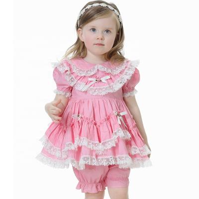 China New Children's Dresses 2022 Summer Washable European and American Princess Dresses Pink Tutu Border Lace Girl's Stitching Dress for sale