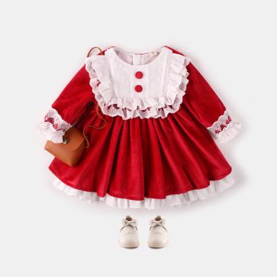 China 2021 Anti-Wrinkle Dubai Spanish Sublimation Ruched Baby Dresses Luxury Kids Dresses White Cotton Loose Wedding Girls Dresses Supplier for sale