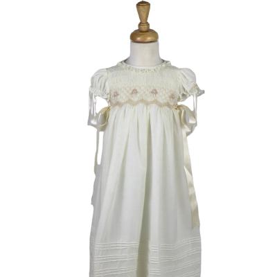 China Anti-wrinkle New Arrival Spring Baptism Scramble Dress Girl Baptism Dresses And New White Summer Girls Baptism Dress Long for sale