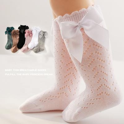 China Wholesale Viable Princess Socks Baby Girls Arc Mid-tube Mesh Thin Cotton Girls Socks for sale