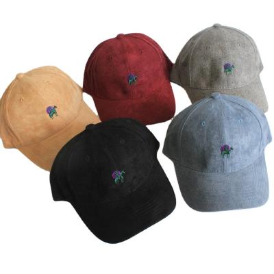 China Factory price JOINT suede custom baseball cap with embroidery 6 panel suede hat for wholesale for sale