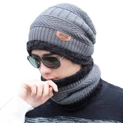 China Wholesale Custom Men's COMMON Hats Scarf Winter Warm Wool Hat Knitting Beanie Hat Cap for sale