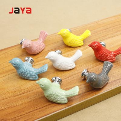 China Cartoon Modern Ceramic European Children's Pigeon Cabinet Single Drawer Hole Handle for sale