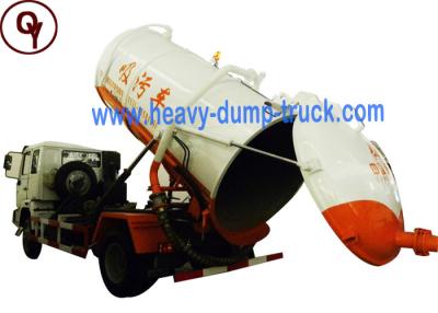 China Gold Prince 10m3 Vacuum Suction Truck , Diesel Fuel Type Sewage Tanker Truck for sale