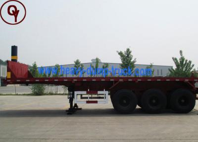 China HOWO 100 Tons Lowbed Semi Trailer Truck , 9 Tires Flatbed Tractor Trailer for sale