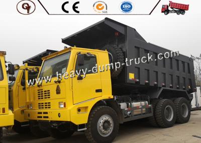 Chine LHD jaunissent l'utilisation résistante de camion à benne basculante de rouleur de la couleur 70T 50T Dix dans l'exploitation à vendre