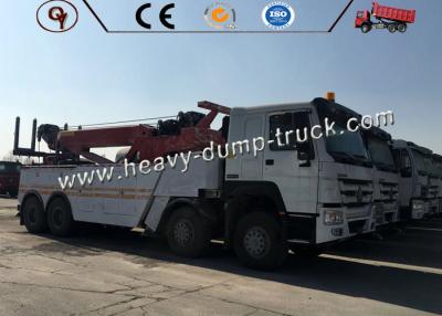 China Sinotruk Howo 8 X 4 Heavy Wrecker Tow Truck / 30T Rotator Flat Bed Recovery Tow Truck for sale