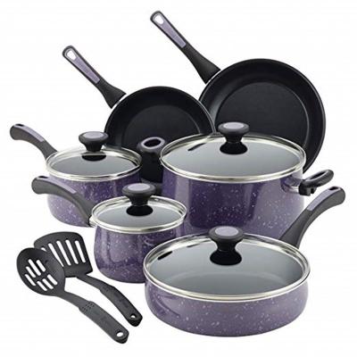 China Metal 5 Pcs Cookware Set Nonstick Pot & Pan & Frying Casserole With SS Decorate for sale