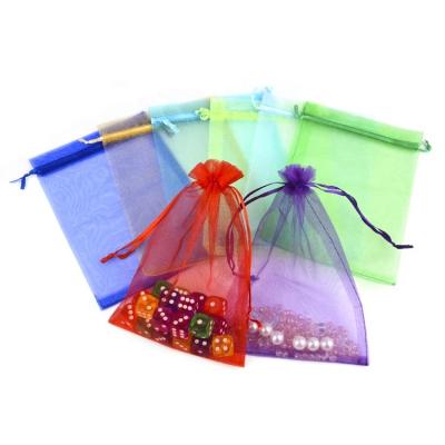 China Hot sale 13x18 cm small household 5x7 inch wedding baby shower birthday Christmas party organza bag for gift for sale