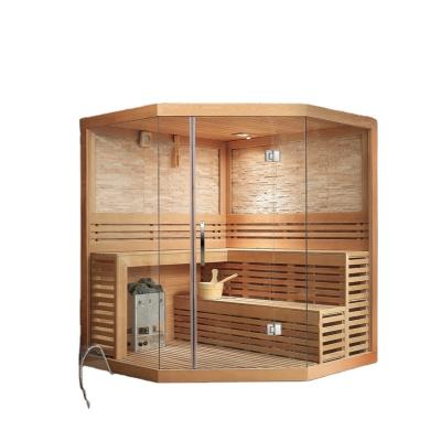 China Computer Control Panel Wood Material Steam Bath Home Sauna Room for sale