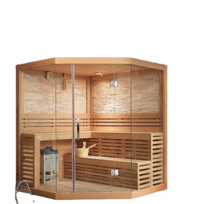 China Computer Control Panel Chinese Made Prefab Sauna Room Finnish Pine Outdoor Steam Sauna Room for sale