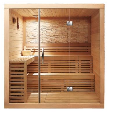 China Computer Control Panel Selling Custom Wooden Sauna Room With Exterior OEM Steam Sauna Room for sale