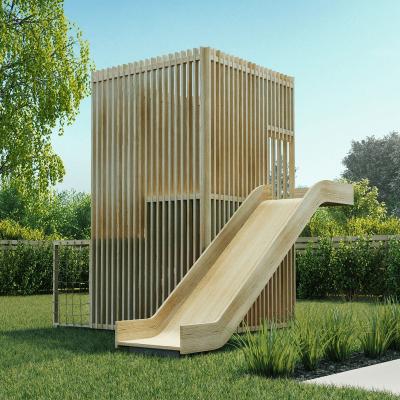 China Cheap Funny Sports Play Wooden House For Sale By Kid Play With Friends In Their Backyard Have Funny Slide for sale