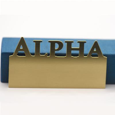 China By survey custom polished brass nameplates, add value for your brand with natural shine for sale