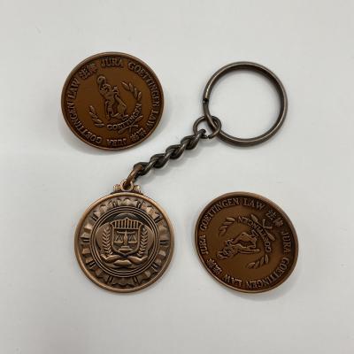 China Custom Copper Keychains, Best Vintage Metal Antique Unique Style for sale