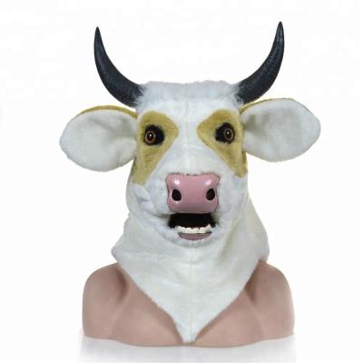 China Moving Cow Mouth Mask With Fur Decorated For Halloween And Gatherings Fun 59*40*28cm for sale