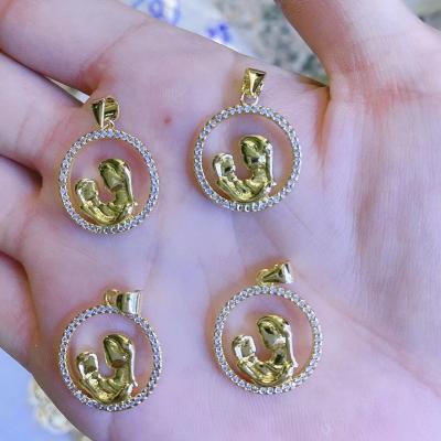 China New Design Gold Mother's Day Gift Brass Micro Zircon Star Heart Shape Stud Earrings Jewelry Set TRENDY for sale