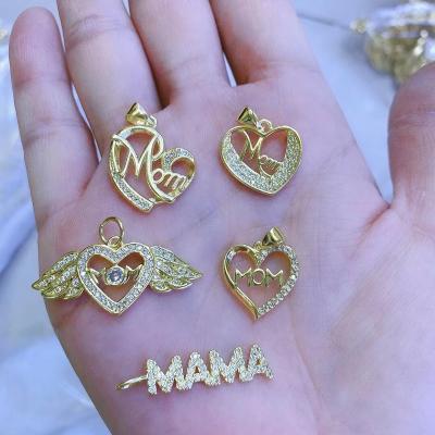 China New Design Gold Mother's Day Gift Brass Micro Zircon Star Heart Shape Stud Earrings Jewelry Set TRENDY for sale