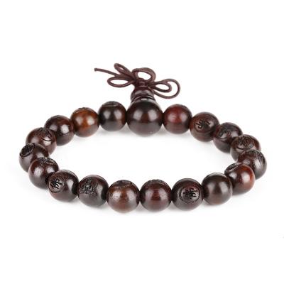 China Custom 5 Sizes Fashionable High Quality Wooden Red Sandalwood Beads Bracelet Wholesale for sale