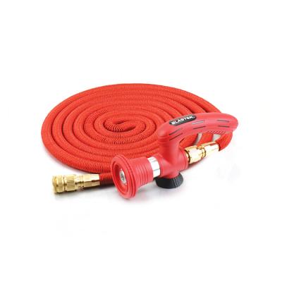 China 2021 Adjustable New Type 25ft Expandable Garden Hose With Sandblaster Spray Nozzle for sale